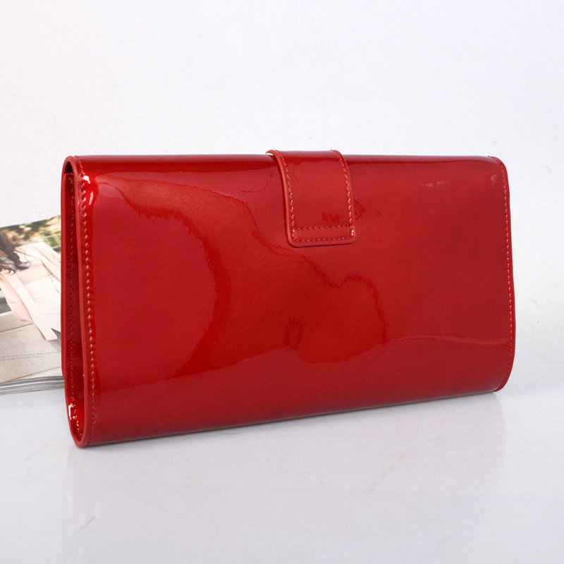 YSL belle de jour original patent leather clutch 30318 red - Click Image to Close